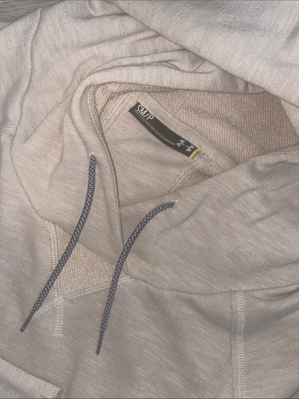 Under Armour Oatmeal Heather Jogger Set with Subtle Blue Logo | Size Small